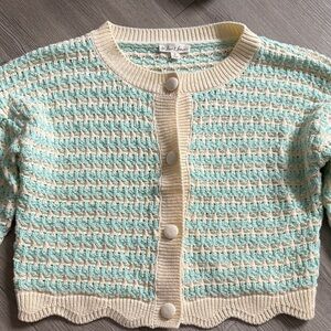 For Love And Lemons Cream and Mint Cardigan